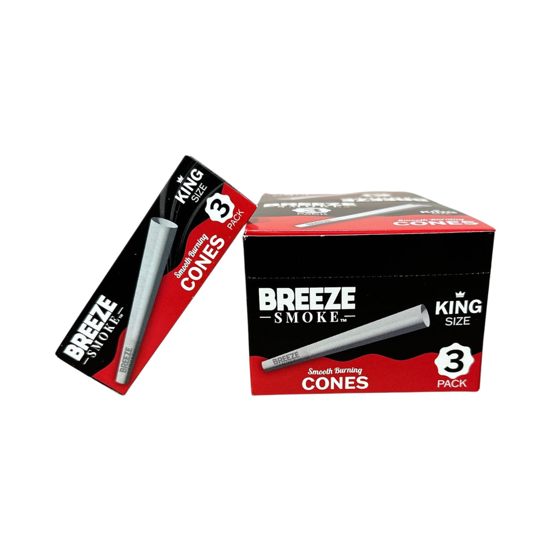 Pre-rolled Paper Cones (Breeze Brand)| 24 Pack-KING SIZE (3PK)-618149269914-Reval Distributor