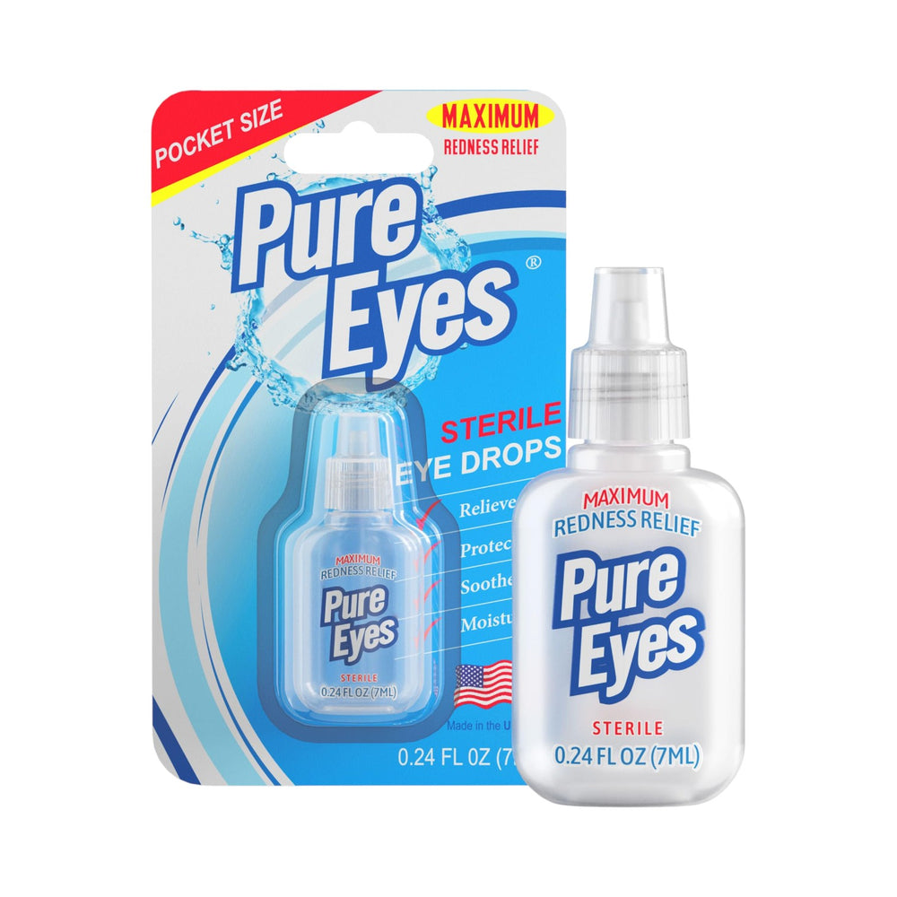 Pure Eyes Redness Relief Eye Drops – 0.24 fl oz (12 Bottles)-1bx-610466049774-Reval Distributor