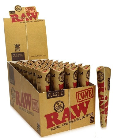 RAW Pre-Rolled Cones-Classic King Size | 32 Packs of 3 | 96 Total Cones-716165174585-Reval Distributor
