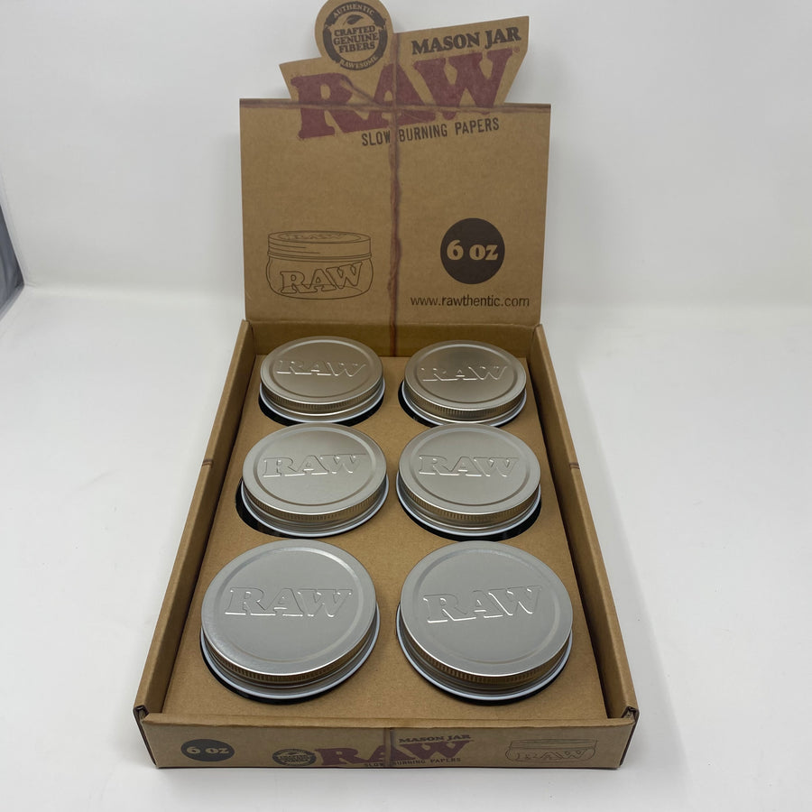 Raw Mason Jar Glass Stash Jar 6 Pack-Reval Distributor