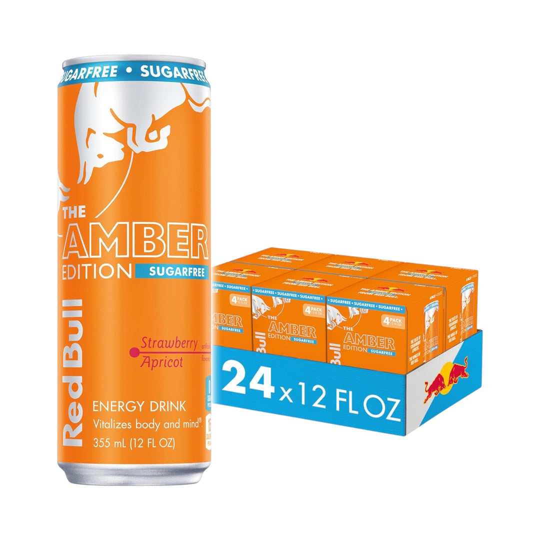 Red Bull Strawberry Apricot 12oz 24-Pack-Sugar Free-611269002195-Reval Distributor