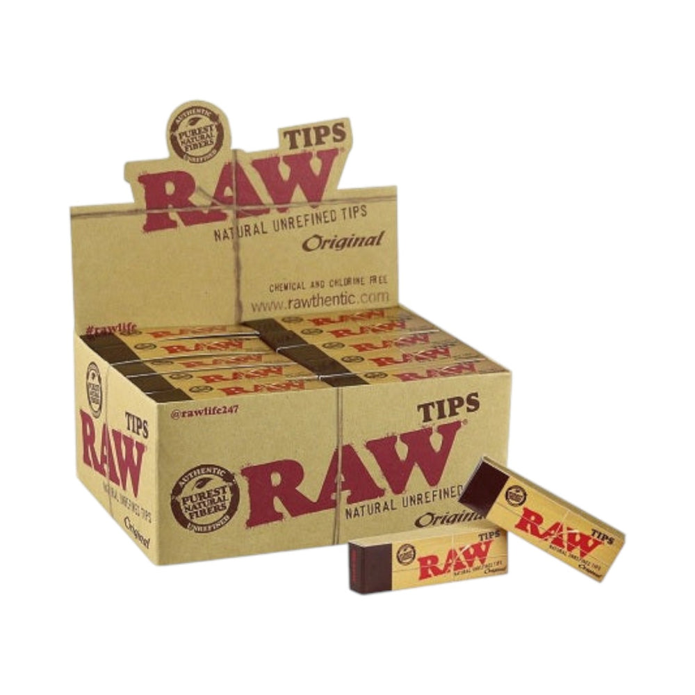 Rolling Tips – RAW Natural Tips-Original (Non-Perforated) | 50 Tips x 50 Packs | 2500 Total-716165177401-Reval Distributor