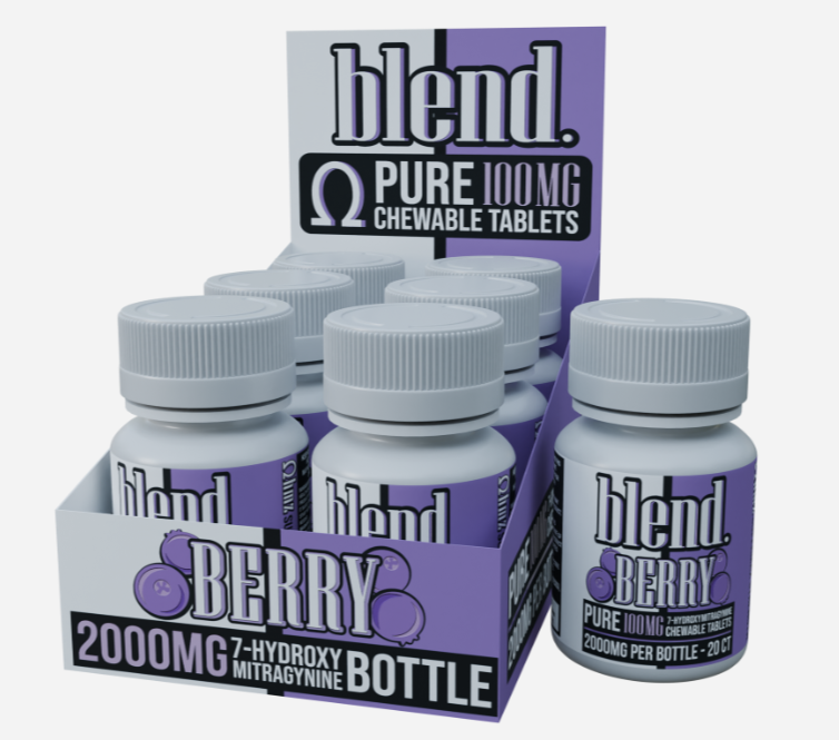 Blend Pure 100mg 7-Hydroxymitragynine 2000mg bottle | 6 bottle