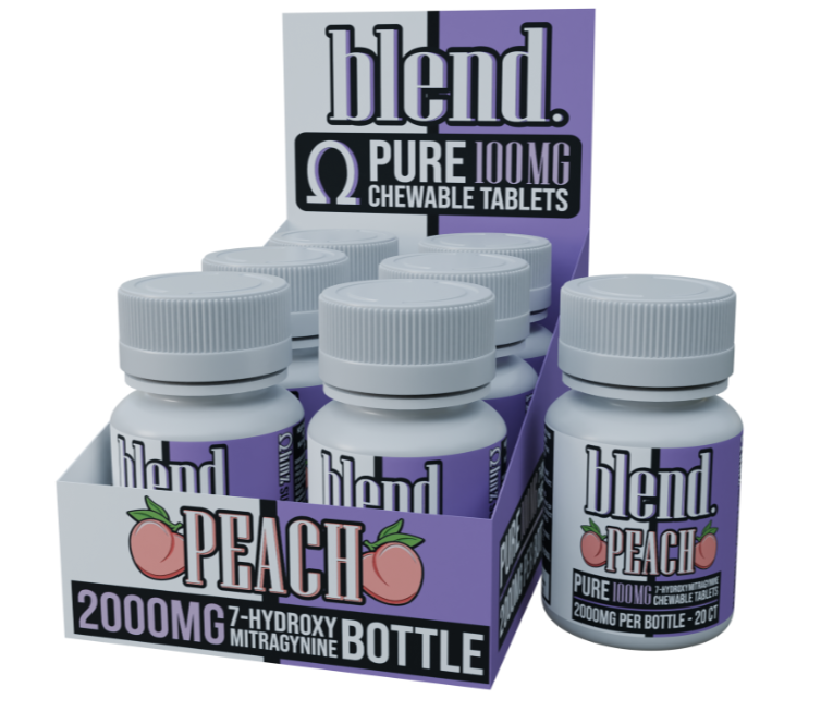 Blend Pure 100mg 7-Hydroxymitragynine 2000mg bottle | 6 bottle