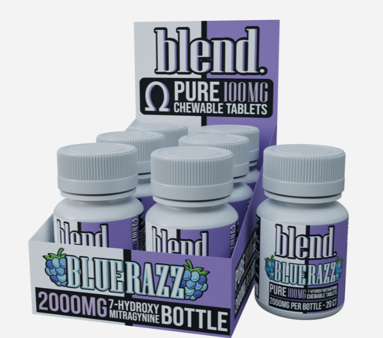 Blend Pure 100mg 7-Hydroxymitragynine 2000mg bottle | 6 bottle