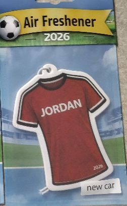 2026 Soccer Jersey Air freshener Card 1pc