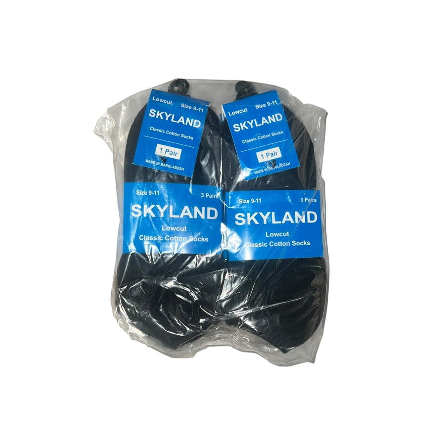 Skyland Lowcut Ankle Socks – 12 Pairs-Black-9-11-Reval Distributor