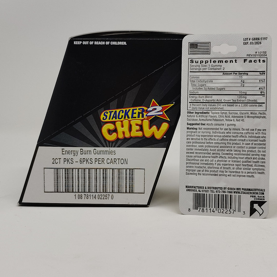 Stacker 2 Chew | 2ct (6 Pack) – 12 Total Gummies-Reval Distributor