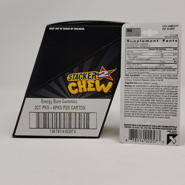 Stacker 2 Chew | 2ct (6 Pack) – 12 Total Gummies-Reval Distributor