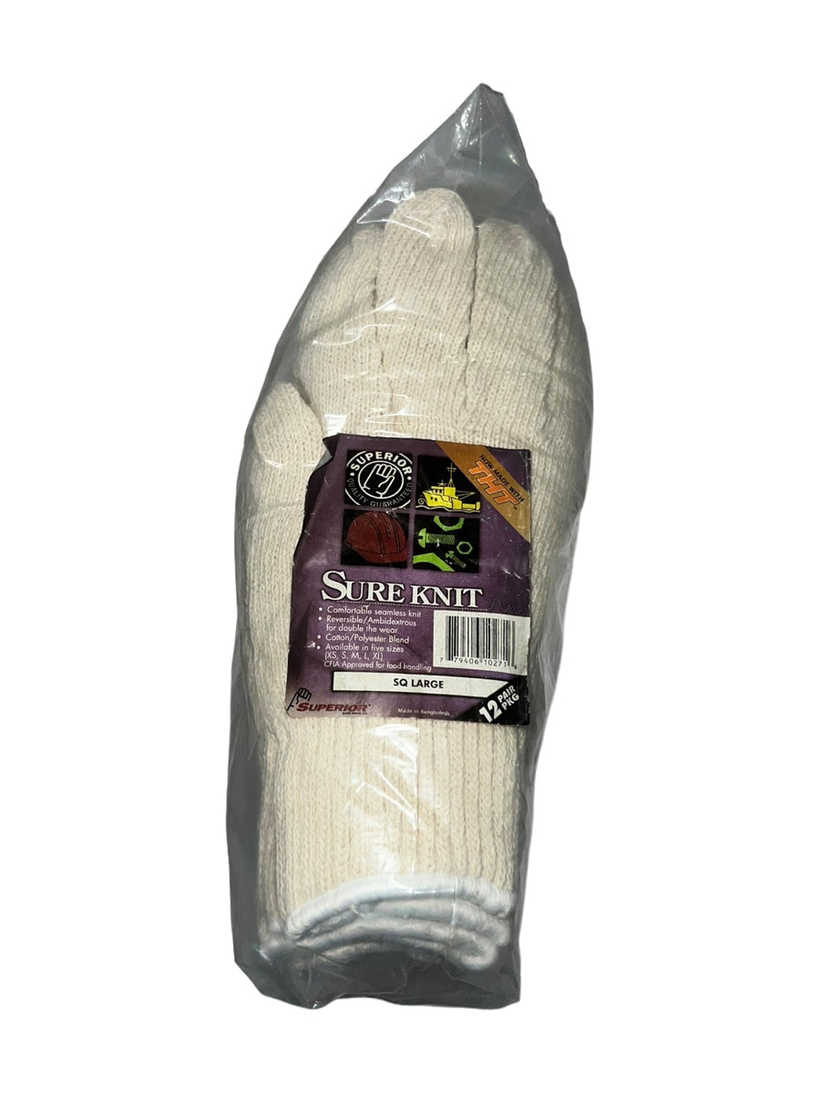 Superior Sure Knit Gloves 12-Pairs Large-Reval Distributor