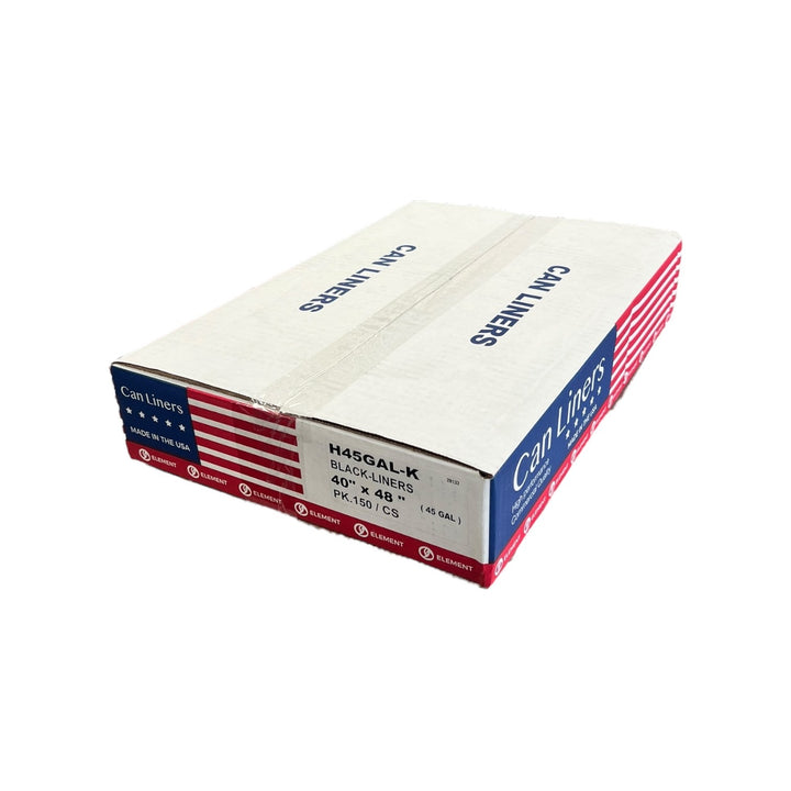 Trash Bags – Black Can Liners, Heavy-Duty-45 Gallon | 40" x 48" | 150 Bags per Case-Reval Distributor