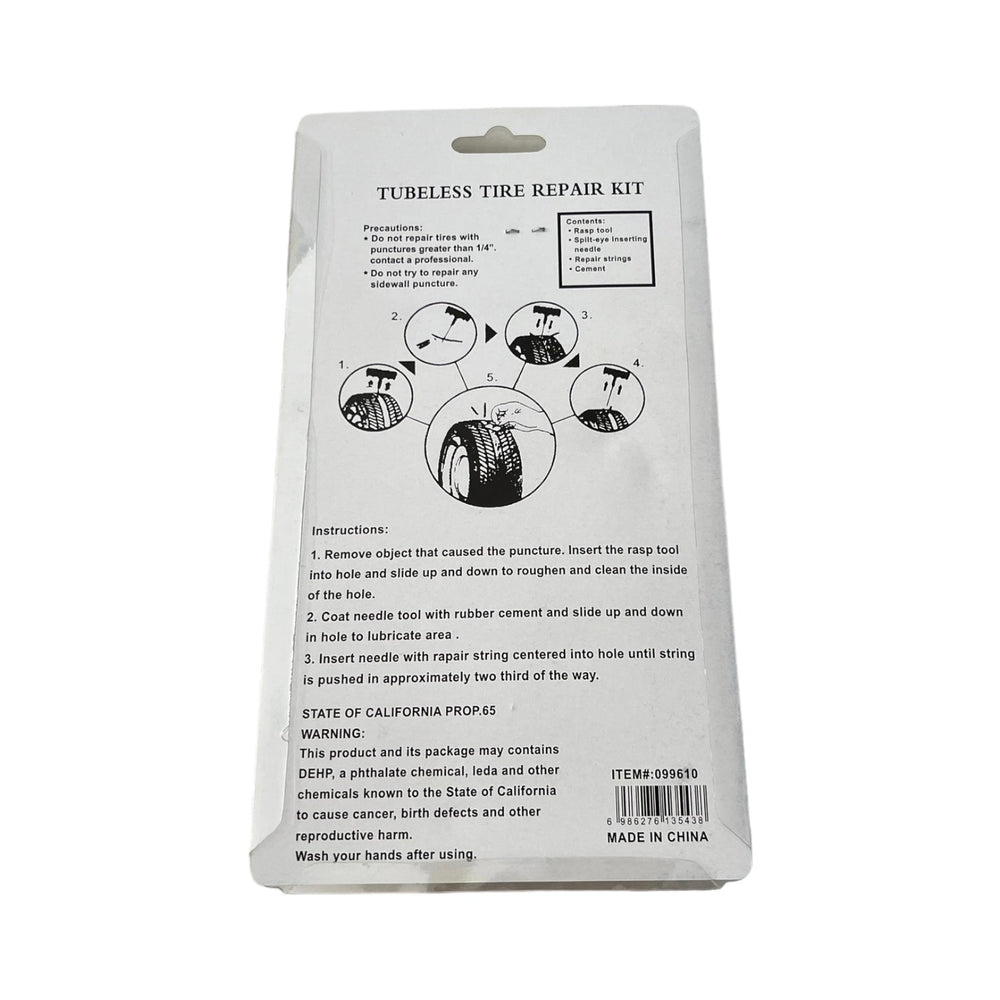 Tubeless Tire Repair Kit – 12 Pack | Flat Fix Plug Set with Tools-Reval Distributor