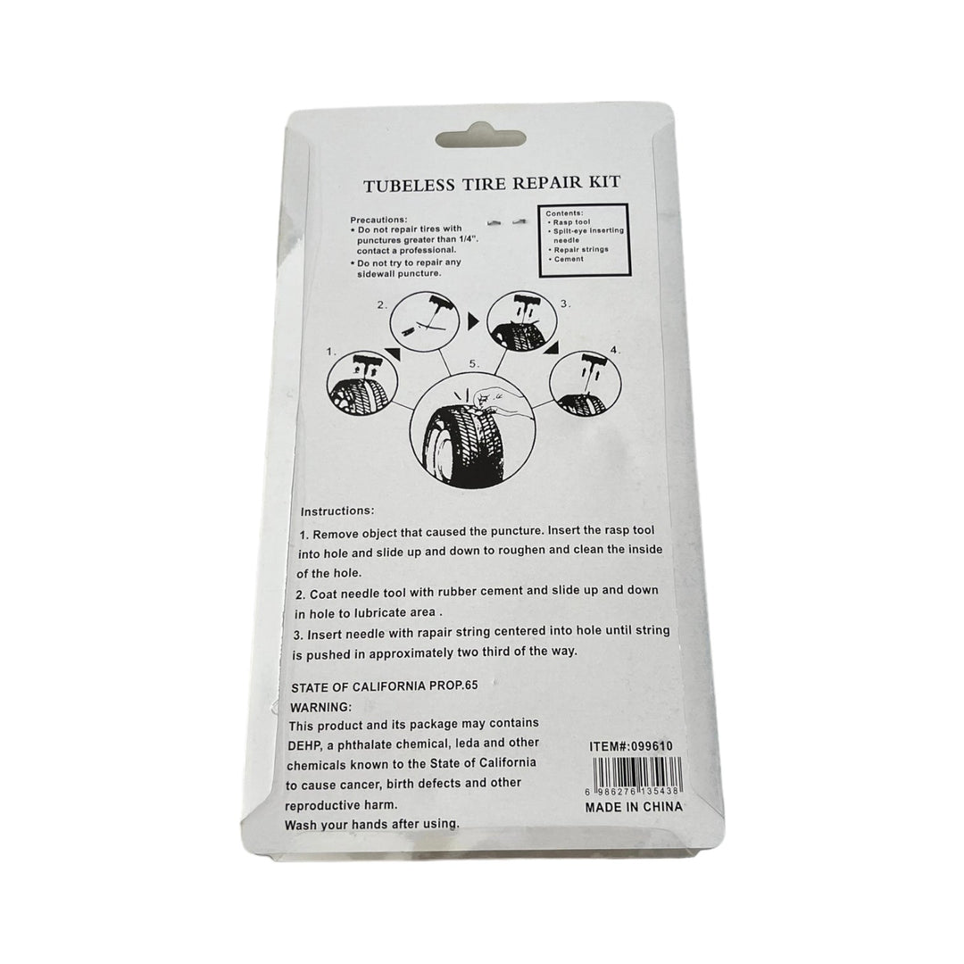 Tubeless Tire Repair Kit – 12 Pack | Flat Fix Plug Set with Tools-Reval Distributor