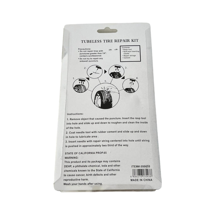 Tubeless Tire Repair Kit – 12 Pack | Flat Fix Plug Set with Tools-Reval Distributor