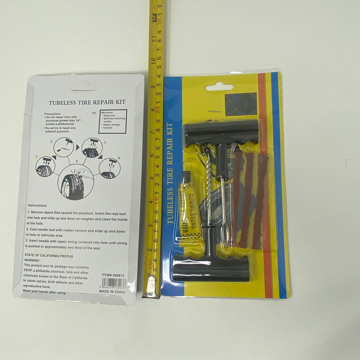Tubeless Tire Repair Kit – 12 Pack | Flat Fix Plug Set with Tools-Reval Distributor