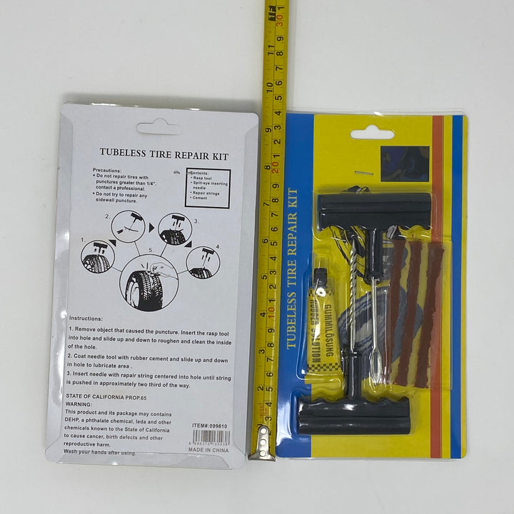 Tubeless Tire Repair Kit – 12 Pack | Flat Fix Plug Set with Tools-Reval Distributor