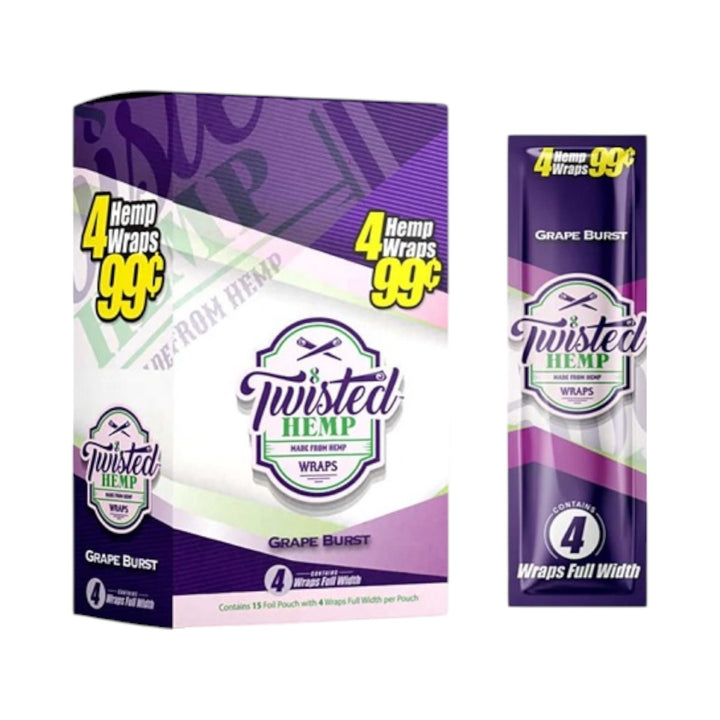 Twisted Full-Width Wraps – 15 Pack (4 Wraps Per Pack)