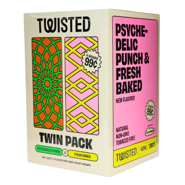 Twisted Wraps Summer Combo (Pre-Priced $0.99) 4pk 30ct Display.