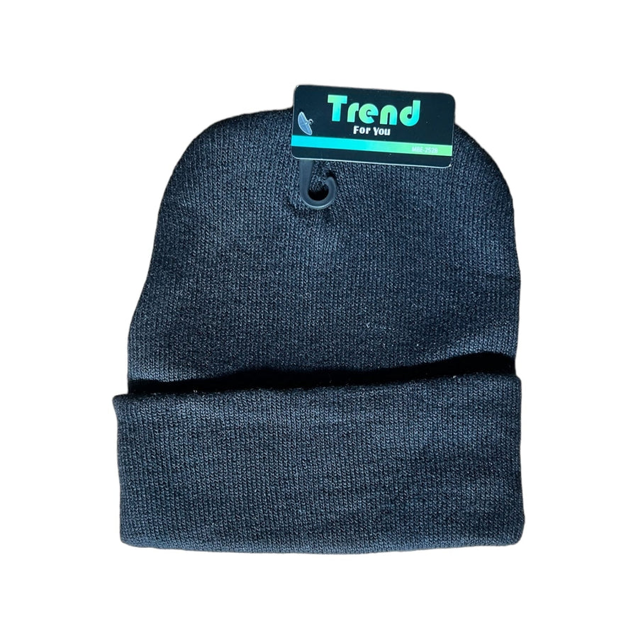 Unisex Black Beanie Winter Hat-1-Piece-819887022100-Reval Distributor