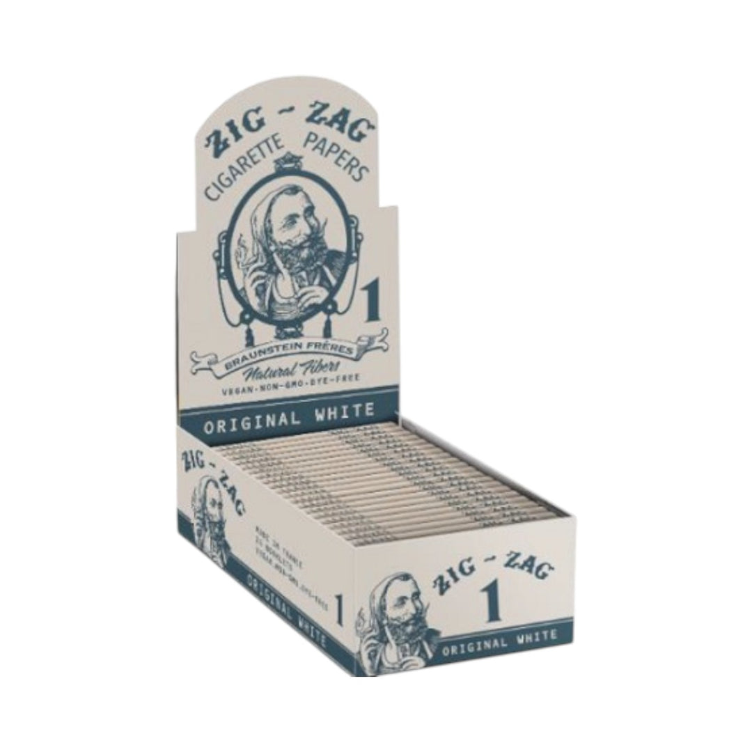 Vintage Rolling Leaves (Zig Zag) | 24 Booklets-White-008660097507-Reval Distributor