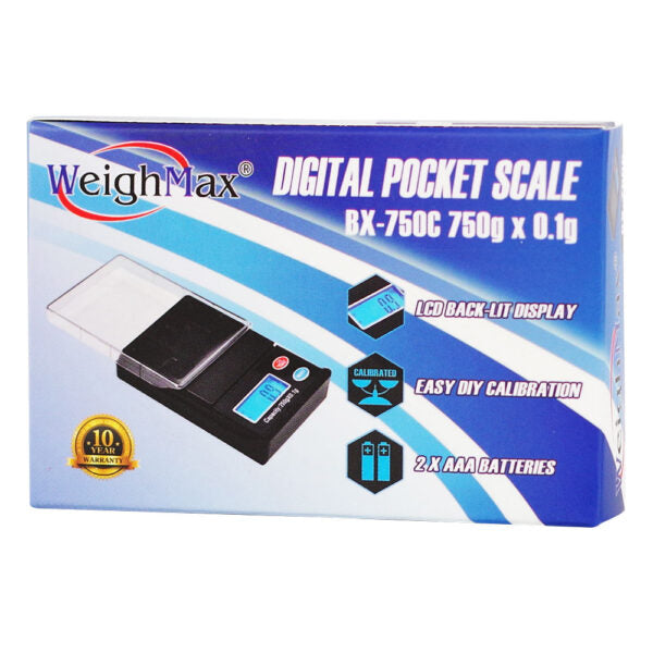 WeighMax Scale BX-750C Pocket 750g x 0.1g