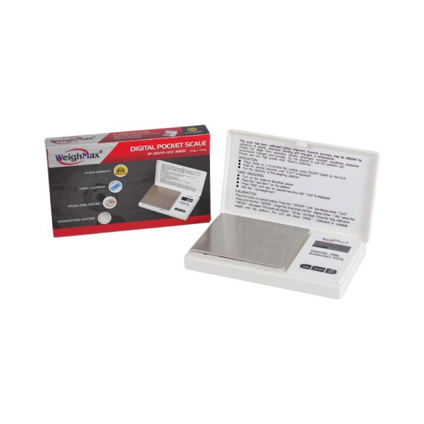 WeighMax Scale W-3805-100 Pocket 100g x 0.01g (White)