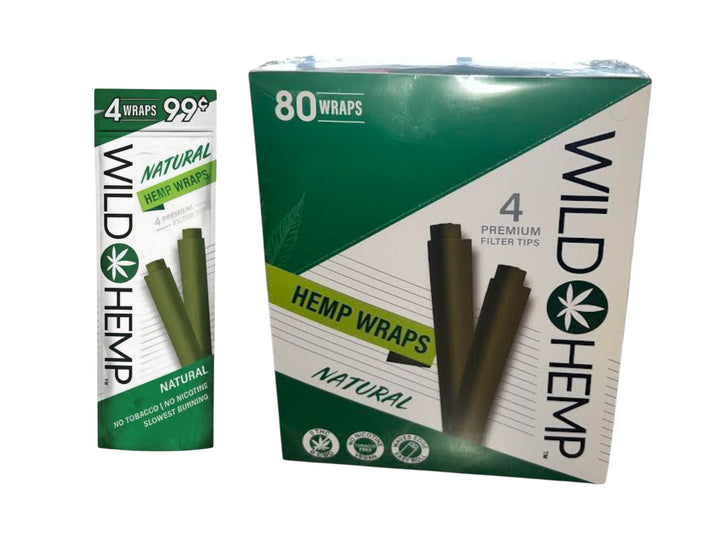 Wild Natural Wraps | 20 Pack Display (4 Wraps Per Pack)