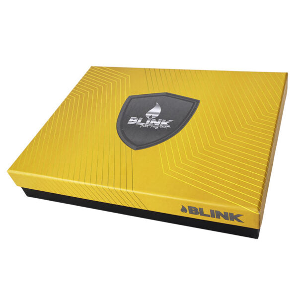 Yellow box with Blink logo on a white background
