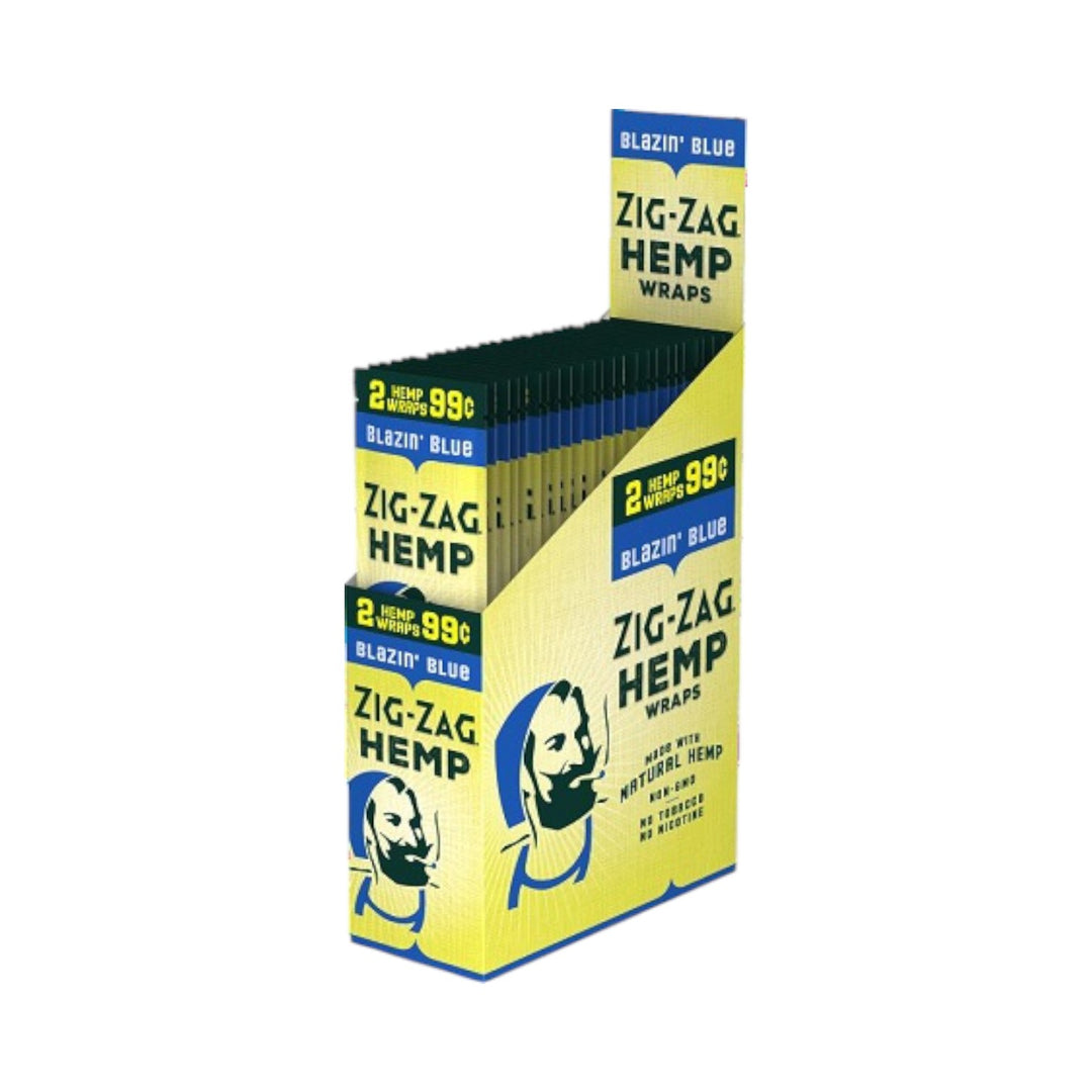 Zig Zag Natural Wraps 25-Pack-Blazin' Blue-840439106078-Reval Distributor