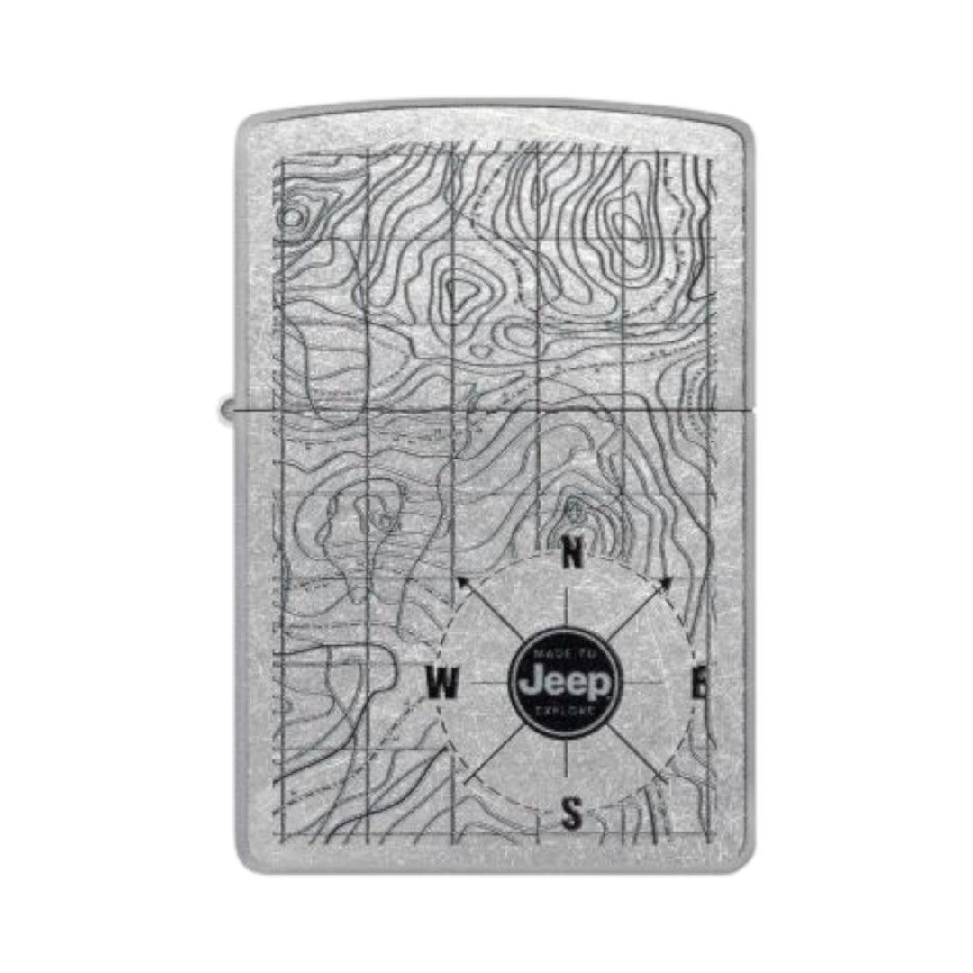 Zippo Lighter-Jeep Chrome W/Compass-191693549546-Reval Distributor