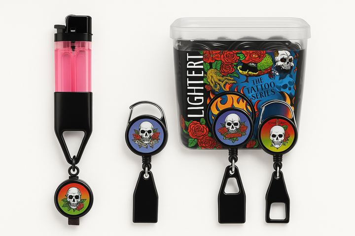 Combined pink lighter and leash products