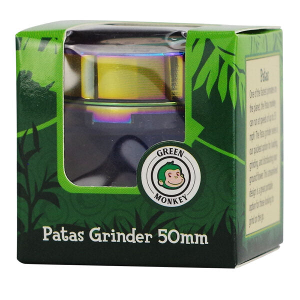 Green Monkey Metal Grinder 2-Part Patas 50mm (Rainbow)