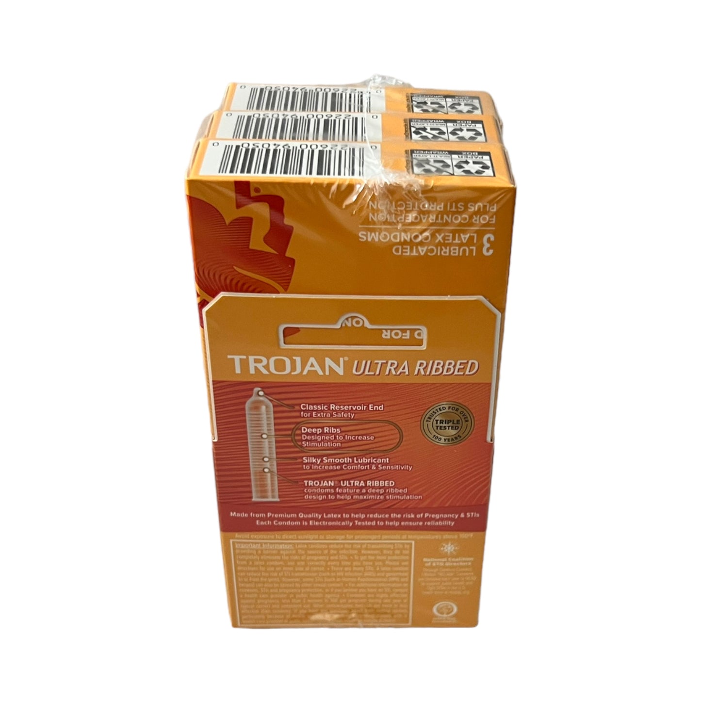 Trojan Ultra Ribbed Condoms 6 Packs of 3
