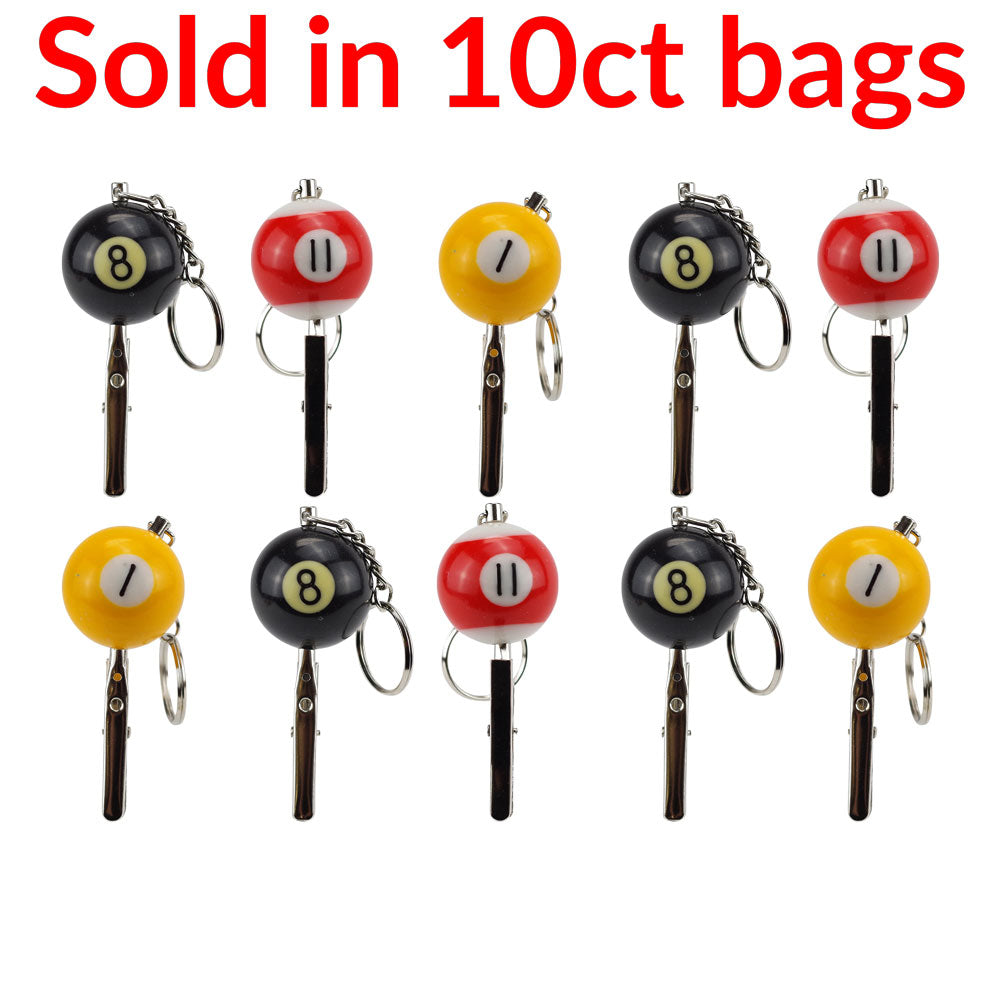 Pool Ball Roach Clip 10ct Bag