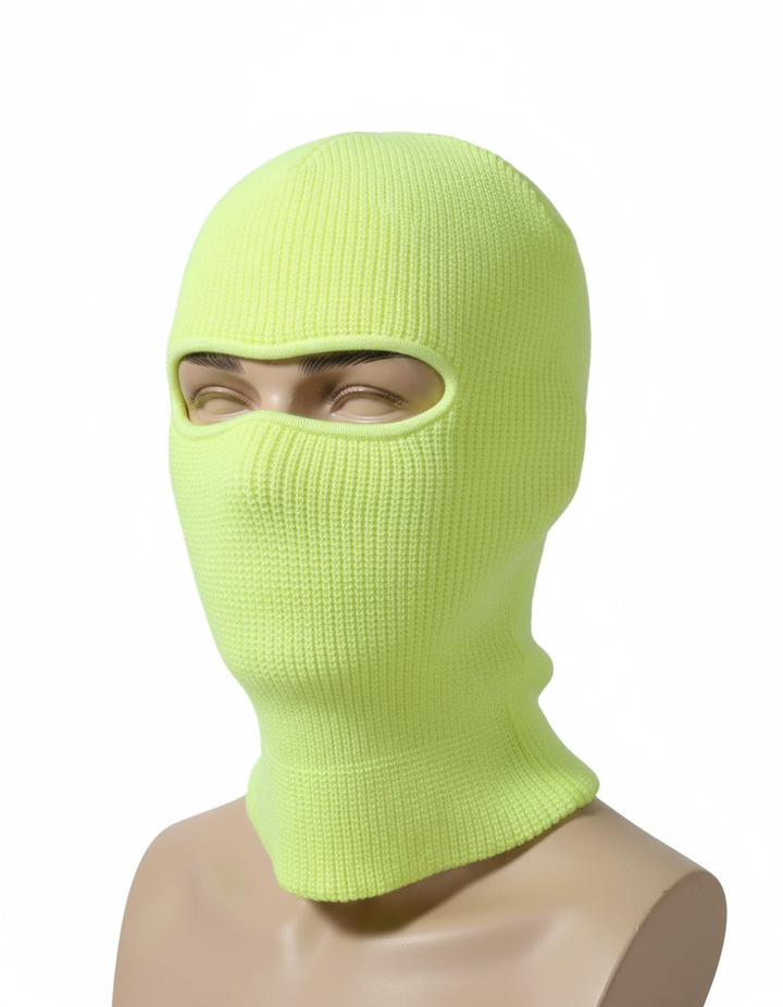 Mannequin wearing one hole ski mask