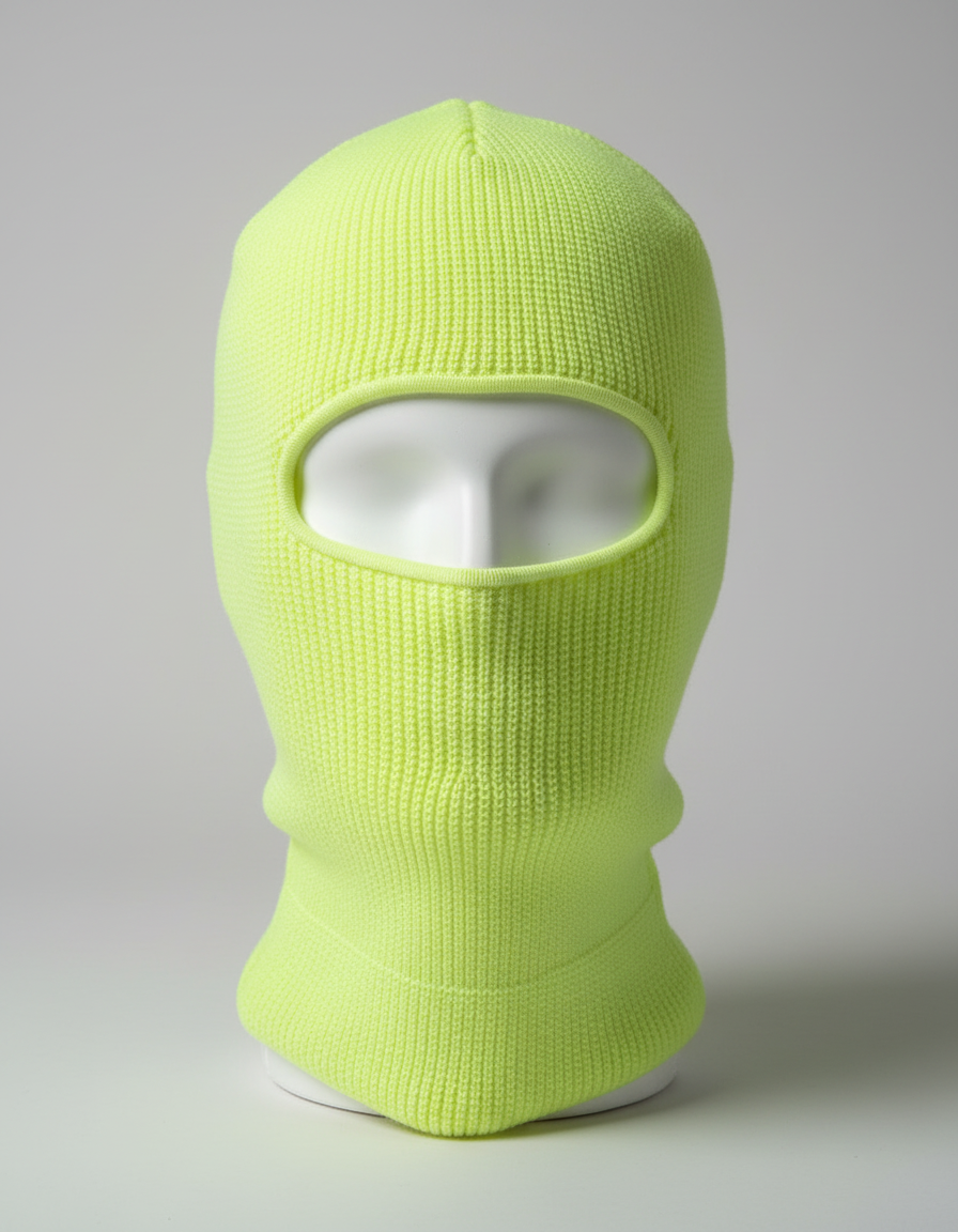 Mannequin wearing one hole ski mask