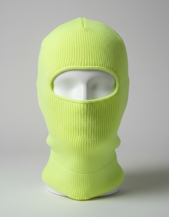 Mannequin wearing one hole ski mask