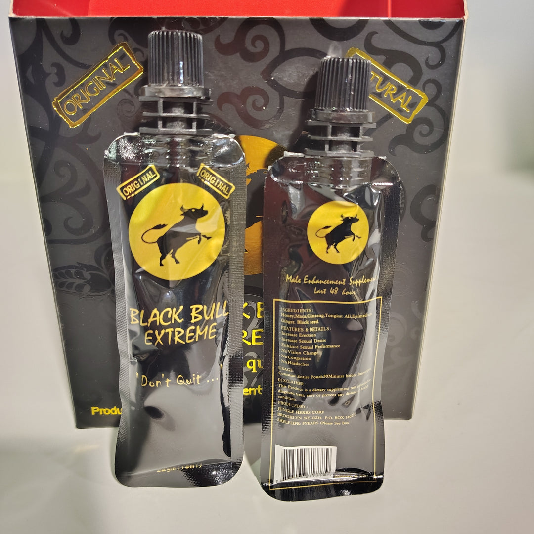 Honey-Based Supplement – Black Bull, 12 Count Display