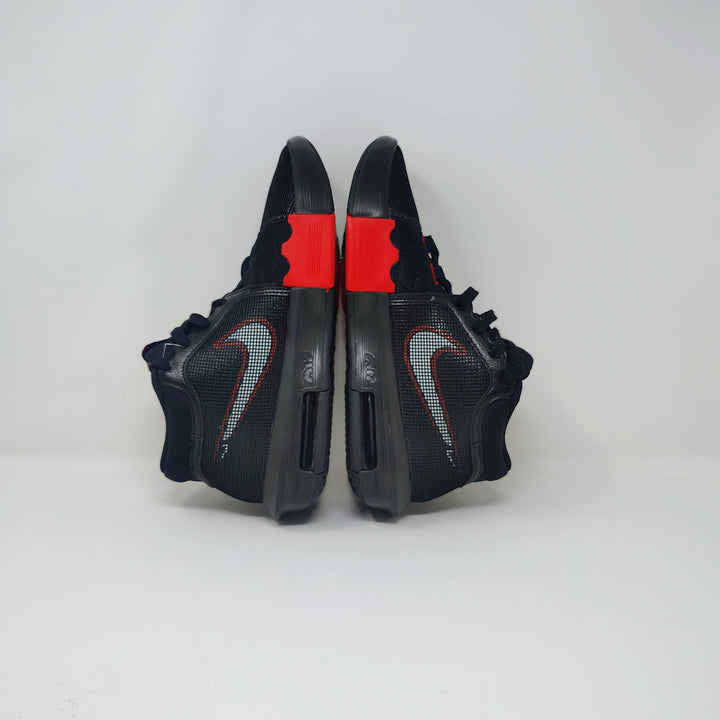 Nike LeBron Witness 8 basketball sneakers in the "Black/University Red" colorway (style code FB2239-005) size 9.5