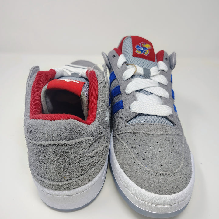 Kansas Jayhawks adidas Unisex Forum Low Shoes - Gray Size 10.5