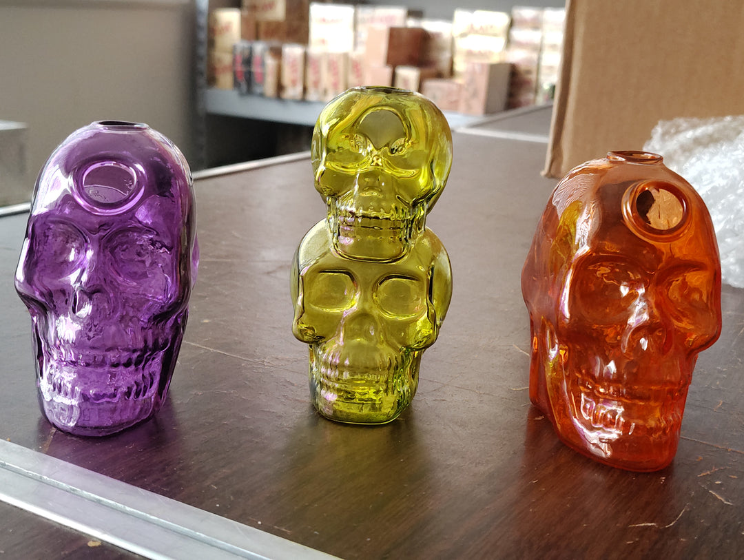 Hand Skull Glass Pipe Set