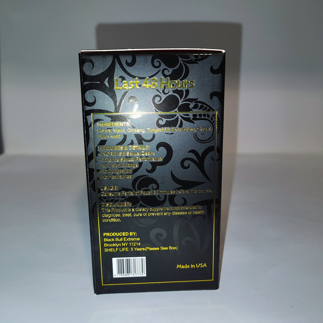 Honey-Based Supplement – Black Bull, 12 Count Display