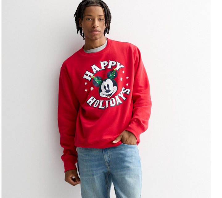Men's Disney's Mickey Mouse Light Up Fleece Sweatshirt | size medium