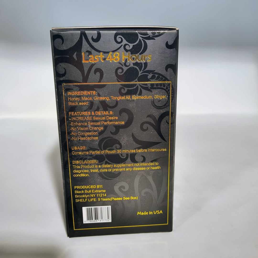 Honey-Based Supplement – Black Bull, 12 Count Display