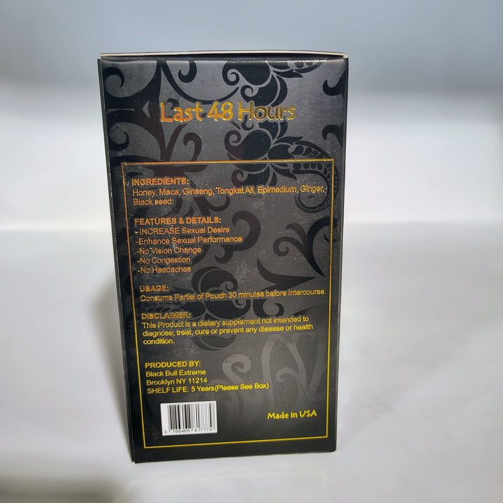 Honey-Based Supplement – Black Bull, 12 Count Display