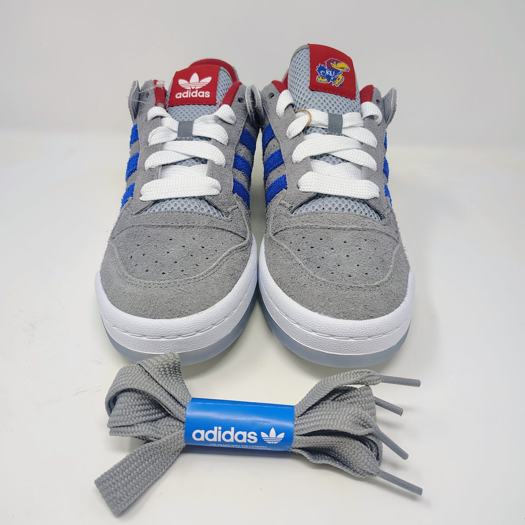 Kansas Jayhawks adidas Unisex Forum Low Shoes - Gray Size 10.5