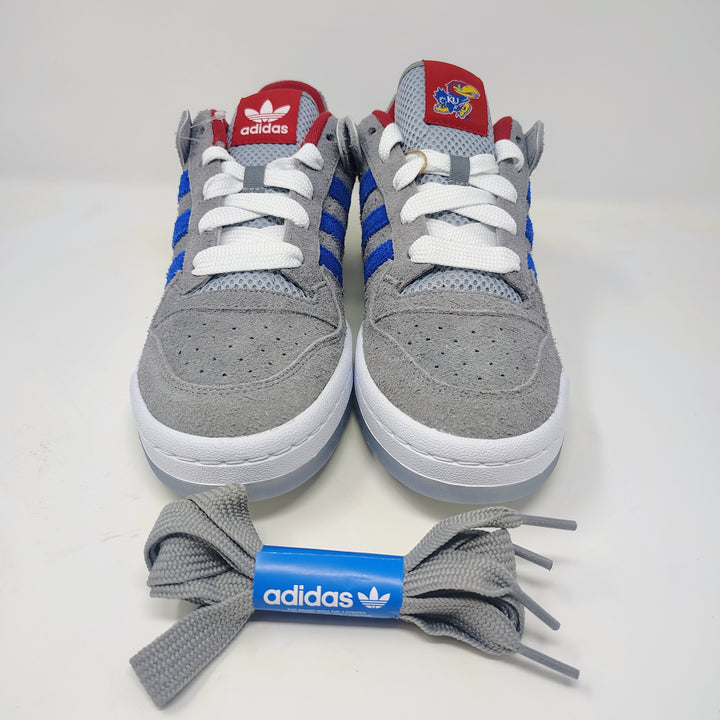 Kansas Jayhawks adidas Unisex Forum Low Shoes - Gray Size 10.5
