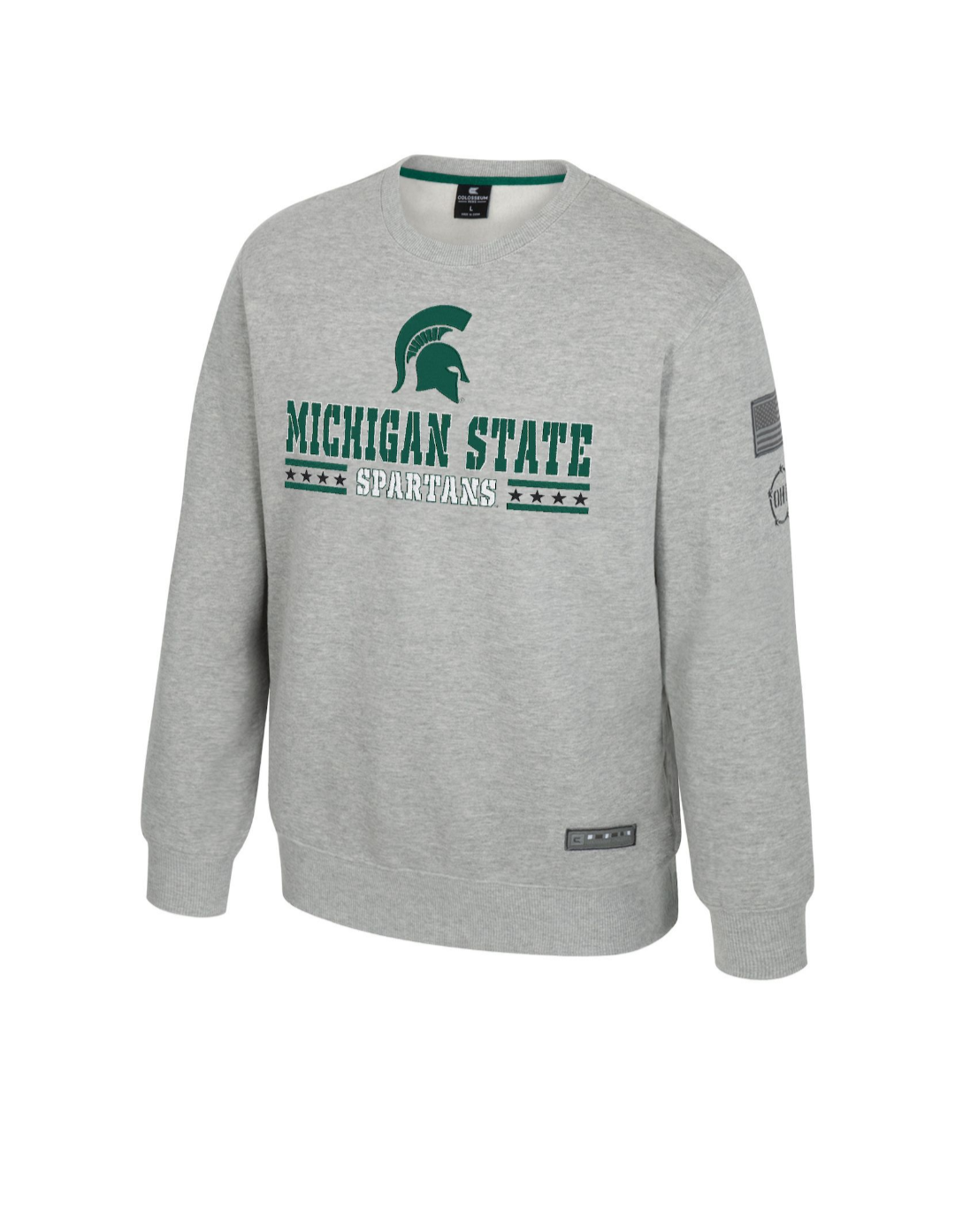 Men's Colosseum Michigan State Spartans Platoon Crewneck XL