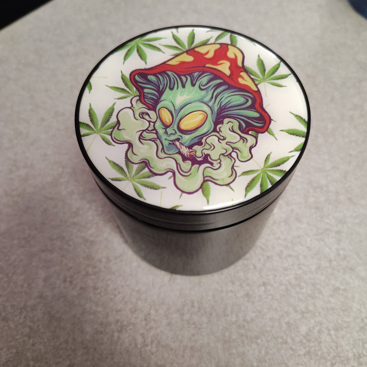 Tinted glass container jar 4in x 3.5in
