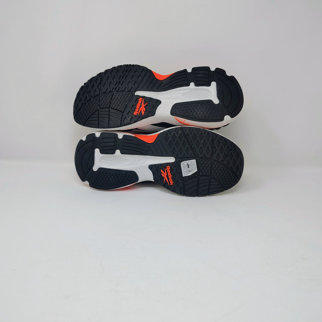 Reebok Royal Pervader low-top sneakers in a black, white, and solar orange size 8.5